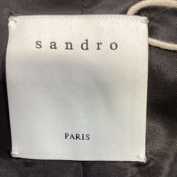 Sandro Paris Single-Breasted Blazer in Black Wool - Picture 3 of 4